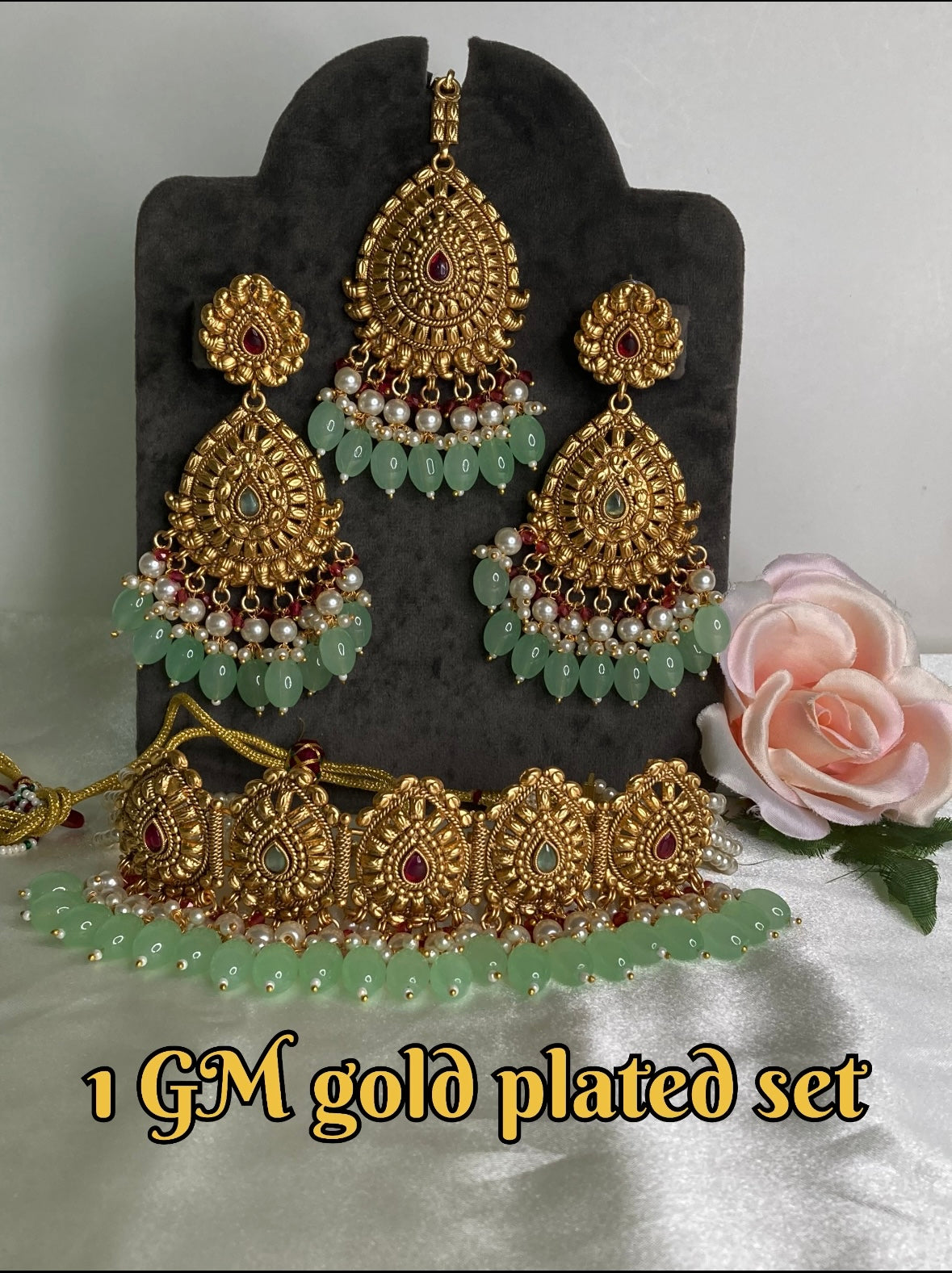 Gold plated necklace set