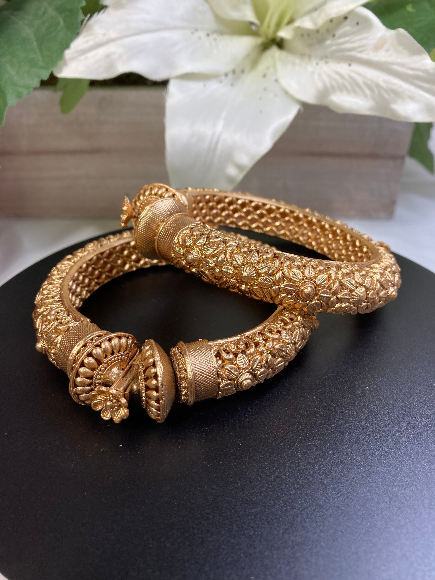 Gold-plated bangles