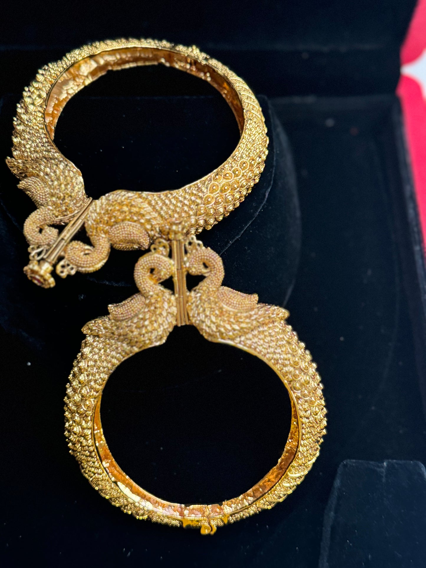 Peacock Design Gold Plated Bangles
